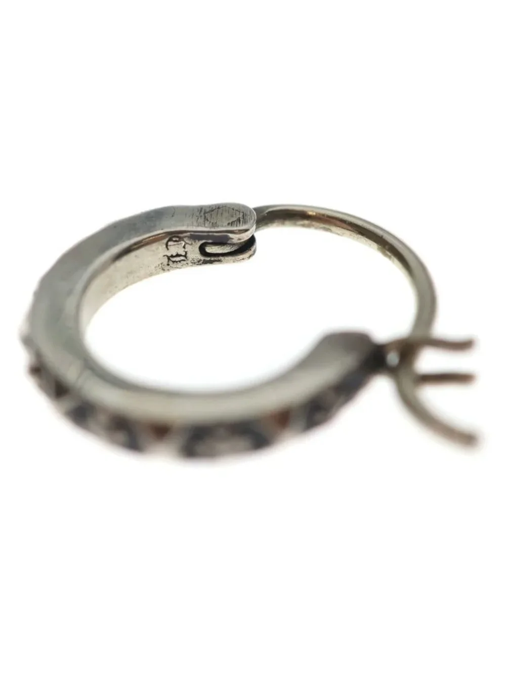 Chrome Hearts Tiny Tfp Hoop True Punk Earrings Silver